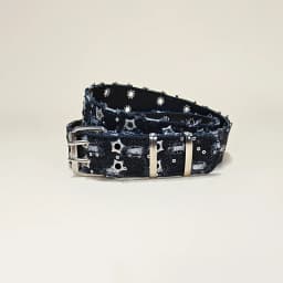 Punk Star Eyelet Denim Fabric Belts For Women High-end Luxury Brand Unisex Jeans Retro Gothic Belt Blue Waistband Y2K Pink Belt