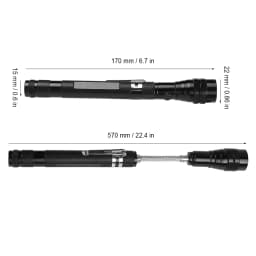 Aluminium Alloy Flash Flashlight Multi function Flexible Telescopic LED Flashlight Rotatable Torch with Magnetic End