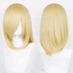 Anime 40cm Medium Basic Bang Blond Black White Red Pink Green Brown Gold Blue Cosplay Wig Heat Resistant Synthetic Hair Wigs