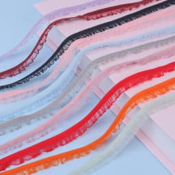 2 Yards 1cm Pleated Stretch Lace Trims Ribbons Ruffled Elastic Band Hairband Belt Shoes Decorative Tapes Diy Craft Supplies
