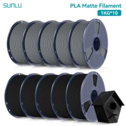SUNLU PLA Matte 10KG1.75mm ±0.03mm 1KG/2.2LBS 3D Printer Filament PLA High Transparency Fast 2-7 Days Delivery RoHS Reach