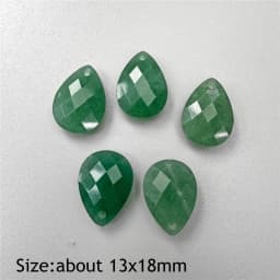 Water Drop Shape Stone Charms Faceted Amazonite Pendant Natural Gems Crystal Charms For Jewelry Making DIY Necklace 13x18mm