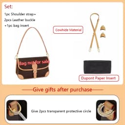 Cowhide Bag Strap For Lv Diane Bag,Shoulder Strap Bag Belt Crossbodybag Strap,genuine Leather Durable Bag Replacement Accessory