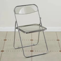 Modern Simple Acrylic Transparent Folding Chair Portable Dining Leisure Chair for Home Living Room Balcony