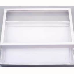 100 Slot White Ring Display Box Jewelry Preventing Gray Layer Storage Box