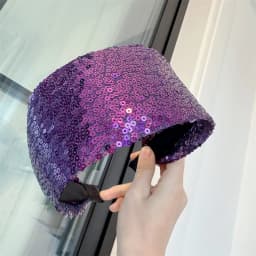 1Pcs Sequined Wide-Brimmed Headband Holiday Party Bronzing Sequined Hair Band Makeup Diademas Haar Accessoires Women