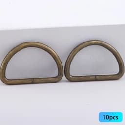 10pcs Metal D Ring for Purse Making, Dee Rings Metal Buckle for Bags Webbing Leather Straps Wallets Crafts Pet Collar Backpack