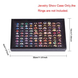 100 Slots Rings Display Stand Storage Box Ring Box Jewelry Organizer Holder Show Case Casket #228405