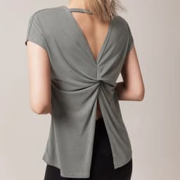 Women's Split Side Yoga Top Sexy Open Back Fitness T-shirt Loose Fit Workout Tee Running Sports Cover Gym Wear Woman Clothing
