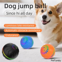 Interactive Smart Dogs Toys Balls - USB Automatic Moving Bouncing Ball for Puppy to Large Dog - Electronic Pets Ball Birthday Gi