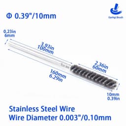 DIY Drill Brushes 50 X 150mm Stainless Steel Wire Tube Brush for Inner Diameter Deburring Polishing Cleaning Rust Removing