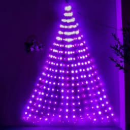 Halloween Fairy String Lights 600 LED Purple Waterfall Lights for Christmas Curtain Outdoor Tree Garlands Holiday Wedding Party