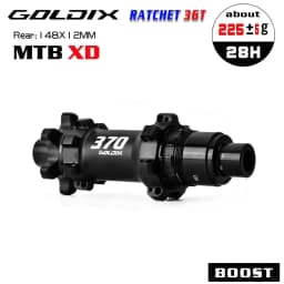 GOLDIX M370 Bicycle Hub 6-Bolt Disc Brake 28Hole Straight Pull Spoke Sealed Bearing 36T Ratchet HG/XD/MS Hub Type Standard/BOOST