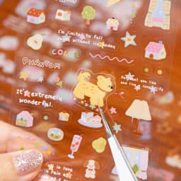 TIANZI Cute Cat Theme Die-Cut Sticker Book 20/40 Sheets DIY Decorative Journal Phone Case Collage Aesthetic Stationery Stickers