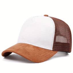 Unisex 5 panel Mesh Suede Trucker Hat Men Baseball Cap Spring Summer Breathable Sports Hats