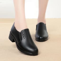 3cm Comfortable Deep Mouth Soft Leather Shoes Women Loafers Spring 2024 Flat Platform Footwear Mother Work Shoes Soft Bottom