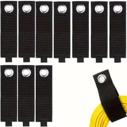 3/10 Piece Storage Straps Extension Cord Storage Organiser, Car Park Wall Strap and Garden Hose Storage