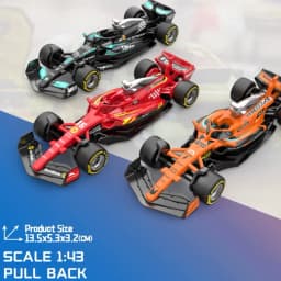 1:43 Diecast Formula 1 Racing Car #16 Metal Alloy Vehicle Model Mini Toy Desktop Decoration Birthday Gift for Boys