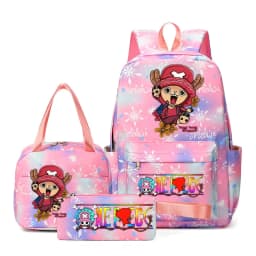 One Piece Backpacks Women Men Capacity School Bag Rucksack Printe Backbag Travel Daypack Male Backpack Mochila 3pcs