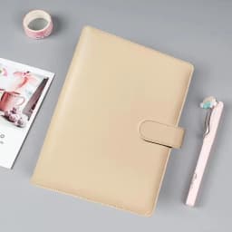 A6/A5 Macaroon 18 Colors PU Leather DIY Binder Photocards Collect Book Diary Agenda Planner Cover Album Stationery