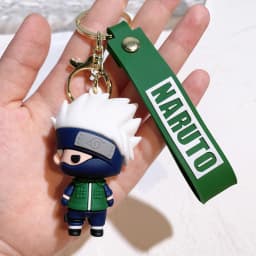 Cartoon PVC Naruto Anime Peripheral Keychain Naruto Silicone Figure Car Key Chain Christmas, Halloween Gift
