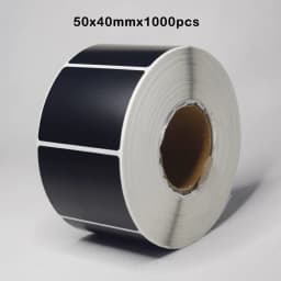 1Roll Coated Paper Sticker Adhesive Paper Black Tag Waterproof Package Label Blank Price Print Supplies Stationery Sticker