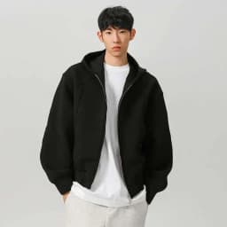 IEFB New Spring Men's Hoodies Hooded Zipper Structure Solid Color Loose Short Menswear Tops Casual Male Sweatshirts New 9W590
