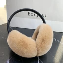 Rex Rabbit Fur Hang Ear Cover Warm Winter Earmuffs Headwear Ear Muffs Fur Earmuffs Cold Ear Warmer Fold Ear Protection Headband