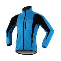 ARSUXEO Men's Winter Cycling Jacket Thermal Fleece Softshell Windbreaker Waterproof Breathable Reflective Bicycle Clothing