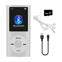 MP3 Player with Earphone Data Cable Stylish Multifunctional Lossless Sound Slim 1.8 Inch LCD Screen Portable MP3 Music Players
