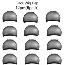 4/20pcs Black Wig Cap Elastic Breathable Invisible Wig Caps Perfect For Professional Use,2pcs/Pack