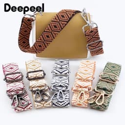 1Pc 38mm Jacquard Canvas Bag Strap for Women's Handbag Replace Handle 75~130cm Adjust Shoulder Straps Crossbody Bags Accessories