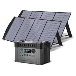 ALLPOWERS Powerstation 2400W Mobile Energy Storage Power Supply With 18V Solarpanel, 4x2400W AC Outlet,30A RV Plug,UPS Function