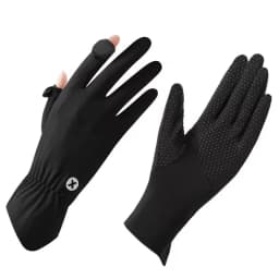 Summer Ice Silk Cool Breathable Gloves for Outdoor Driving and Cycling UV Resistant Touch Screen Flip Elastic Protective Gloves