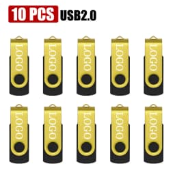 10pcs/lot USB 2.0 USB Flash Drive Flash Memory Card 32GB Pendrive 64GB Usb Stick 4GB 8GB 16GB Memory Stick U Disk Free Logo