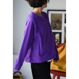R67261 Korean Style Versatile Outer-Stitched Round Neck Raglan Sleeve Slimming Pure Cotton Pullover Sweatshirt for Women 25 Spring