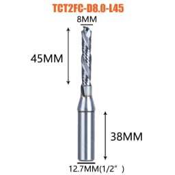 Dreanique 1pc Composite Flute with ChipBreaker Carbide Milling Cutter For Hard Wood Laminated Panel,TCT Compression Router Bit
