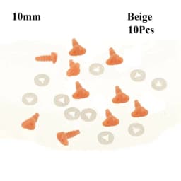 10pcs New Plastic Toys Bear Buttons Dolls Accessories Triangle Nose Safety Parts Doll Noses