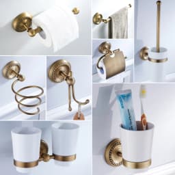 Antique Bronze Bath hardware Set Bathroom Accessories Shelf Soap Dish Toilet Paper Holder Soap Dispenser Robe Hook ELM53
