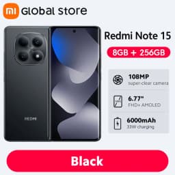 Global Version New Xiaomi Redmi Note 15 4G Smartphone 6GB / 8GB RAM 6000mAh 108MP Camera 6.77" AMOLED MTK Helio G100-Ultra 33W