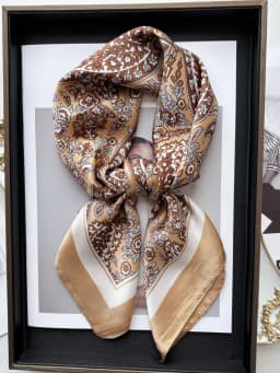 Luxury Print Imitation Silk Square Scarf Women Spring Neck Tie Shawl Wraps Female Hair Hand Wrist Headkerchief Hijab Bandana
