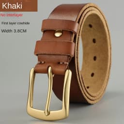 Belt men's genuine leather needle buckle layer genuine cowhide retro men's belt handmade casual trend men's belt cowhide