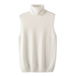 Women 100% Merino Wool Sleeveless Pullovers Turtleneck Sweater Waistcoat Wool Knitwear Spring Autumn Winter Fashion Vest Tops