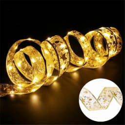2-10m Christmas Ribbon Fairy Light String Merry Christmas Decorations For Home Xmas Holiday Navidad Gifts New Year