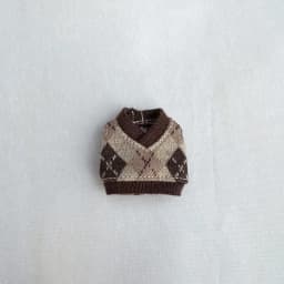 Handmade Obitsu 11 Vest Ob11 Doll Clothes Winter Sweater With Plaid Pattern For Gsc, Ymy Body, Ufdoll, 1/12bjd, Obitsu11