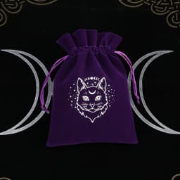 1Pcs 13x18cm Tarot Storage Velvet Bag Drawstring Pocket Board Game Card Embroidery Package Witchcraft Supplies for Altar Tarot