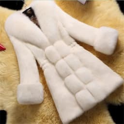 Women's Fur Coat Medium Length Imitation Mink Rabbit Fur Integrated Fashion Warm Jacket Middle aged Female Fur Jackets 5XL