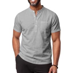New Short Sleeve Shirt Man Solid Color T-shirts Linen Cotton Summer Shirts Breathable Loose Hawaiian Shirt Pocket Vintage Tee