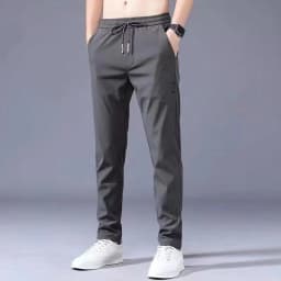 Men's Pants 2025 Summer New Black Gray Thin Business Casual Pants Outdoor Elastic Breathable Straight Leg Sweatpants