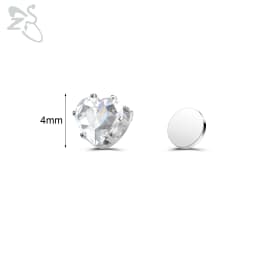 ZS 1 Piece Magnetic Clip-on Earrings Star Heart Shape CZ Crystal Ear Clip No Piercing Ear Stud No Pierced Earring Jewelry 4-8MM